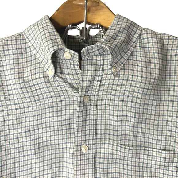 Brooks Brothers Other - Brooks‎ Brothers 346 Men's L 100% Linen Short Sleeve Shirt Plaid Preppy